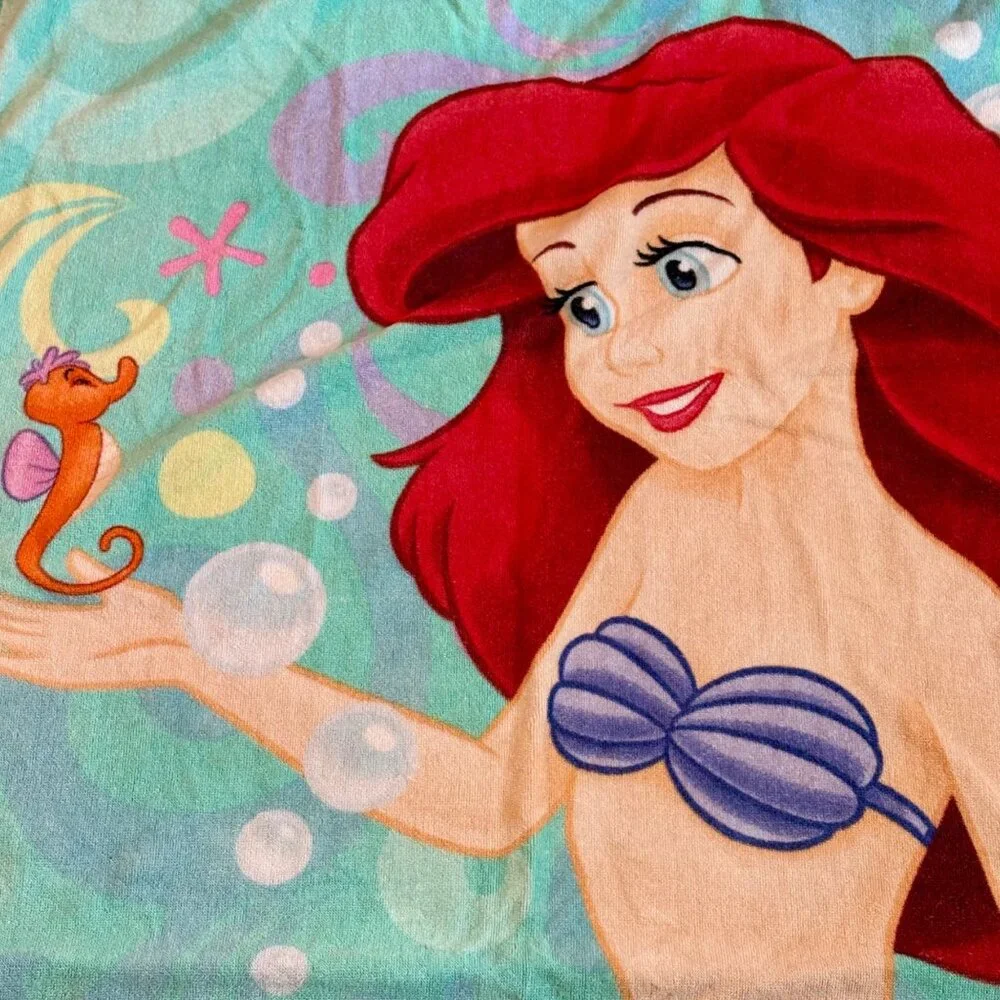 Disney Store The Little Mermaid Ariel Cotton‎ Beach Towel 28
